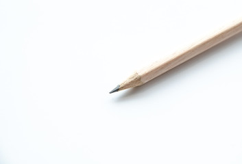 wood pencil on white background