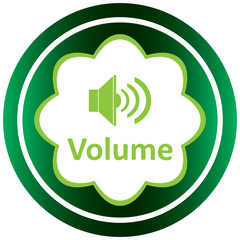 Green icon volume and loudspeaker