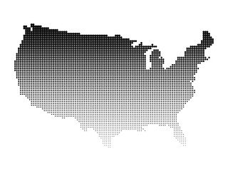 Halftone map of USA