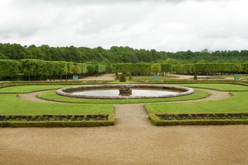 view of the garden of Grand Trianon in Versailles park