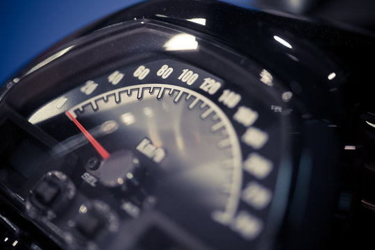Motorcycle speedometer detail