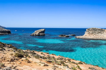 Blue lagoon à Malte, Comino