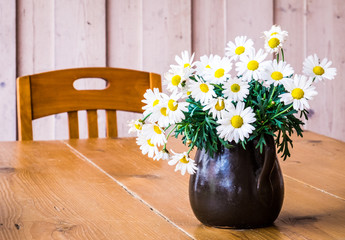 flower and table