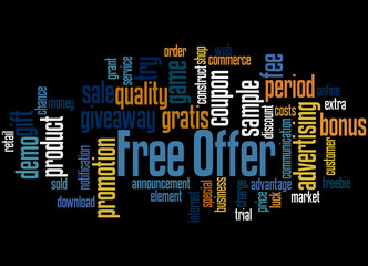 Free offer, word cloud concept 6