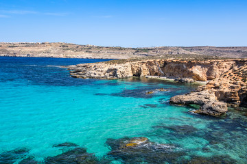 Blue lagoon à Malte, Comino