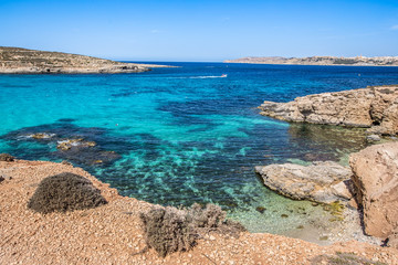 Blue lagoon à Malte, Comino