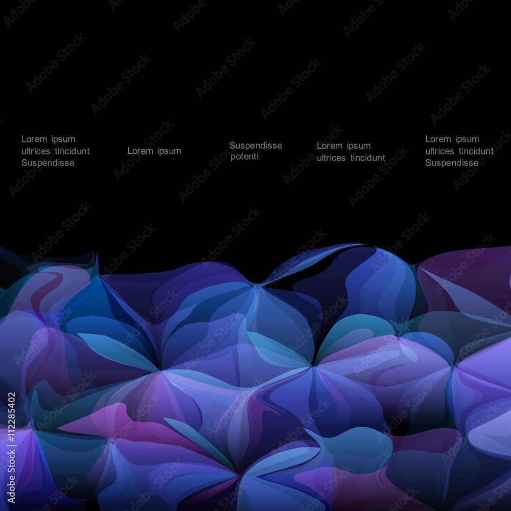 Poster blue abstract background with space for text