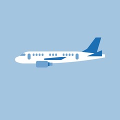 Plane illustration vector, plane icon, flat design