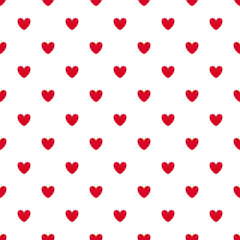 Cute hearts vector seamless pattern