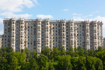 Moscow, house built in the style of Stalin's empire