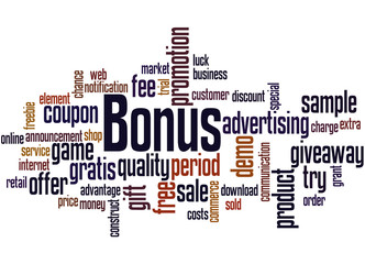Fototapeta premium Bonus, word cloud concept 5