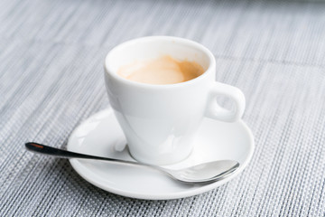 classic double espresso on table
