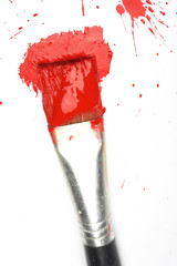 splashes of red paint