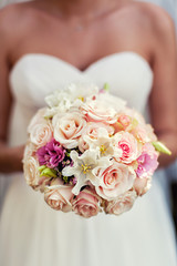 bridal bouquet in hands