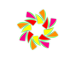 Abstract Vector Sun Logo Icon