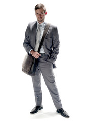 man standing in suit