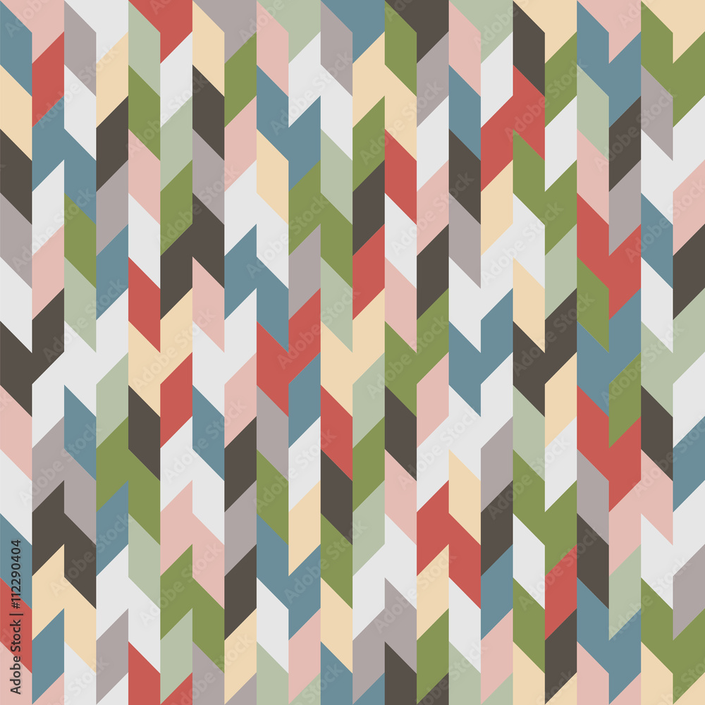 Canvas Prints retro colored geometric seamless background