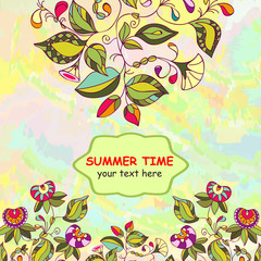 Blossom Flowers Easter Holiday Invitation Card.	