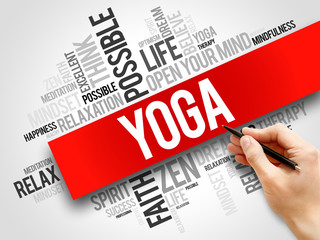 Yoga word cloud concept
