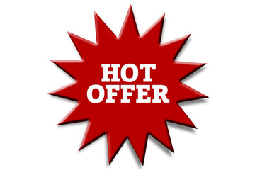 HOT OFFER written on red sticker.
