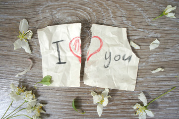 Torn in half message 