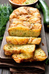 Sliced vegetable moist bread