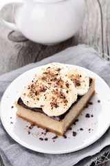 Fruit dessert banana cheese cake
