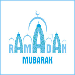 Ramadan greeting card. The word 