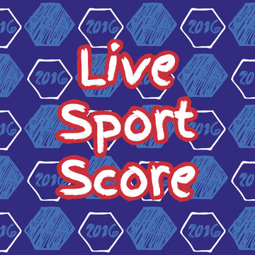 Pattern for football live betting. Vector hand drawn soccer backgraund. Live score pattern.