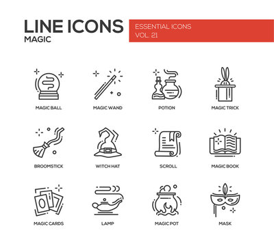 Magic - line design icons set