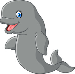 Cute cartoon dugong