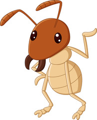 Termite cartoon waving