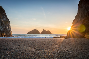 Holywell bay cornwall england UK
