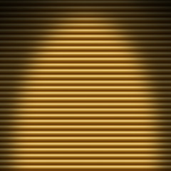 Horizontal gold tube background lit from overhead