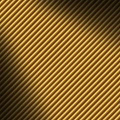 Diagonal gold tube background lit dramatically