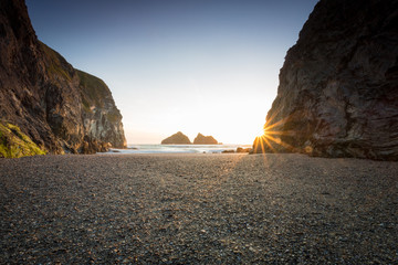 Holywell bay cornwall england UK