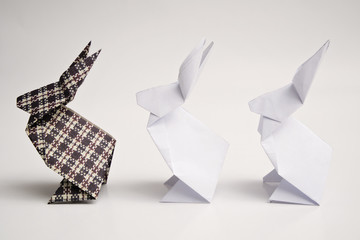 Naklejka premium Rabbits origami