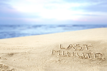 beach and sand and sky of blue color 