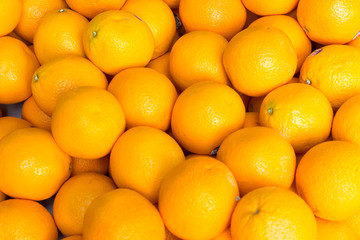 Oranges sold on an outside asian market
