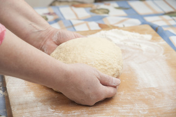 Ball of pizza dough