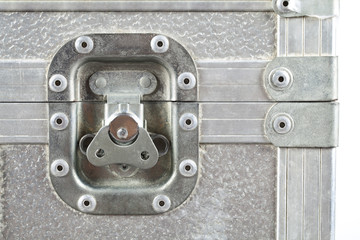 close-up shot of lock of a box.