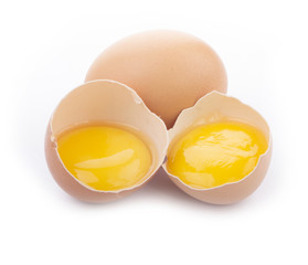brown eggs isolated