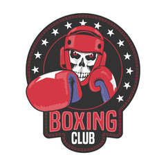 Panele Szklane  Logo wektor klubu bokserskiego, symbol, godło, etykieta