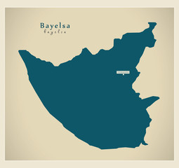 Modern Map - Bayelsa NG