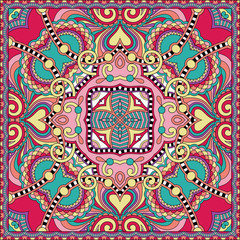 authentic silk neck scarf or kerchief square pattern design in u