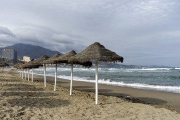 playas de la costa del sol en el municipio de Fuengirola, Málaga