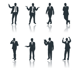 Silhouettes of business people 