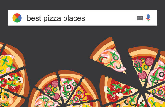 Searching web for information about the best pizzerias vector