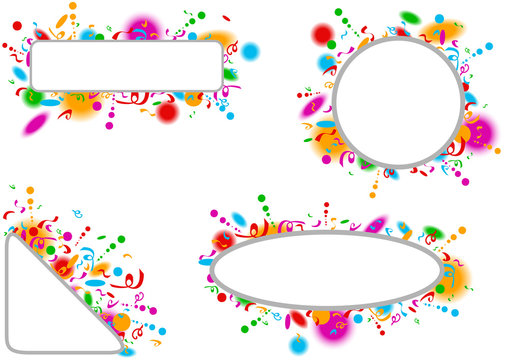 Holidays Banner Set - Colorful Design Elements, Vector Illustration