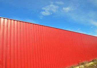 Red Profile Metal Fence